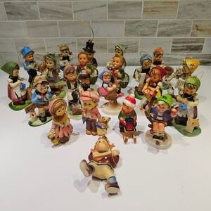 Vintage Hummel Style Ornaments Plastic Hing Kong Lot of 21